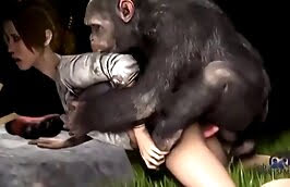 Zoofilia hentai mulher transando com macaco